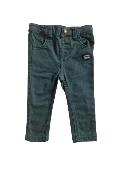 Pantalon taille ajustable vert olive 18 mois