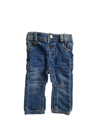 Jean slim bleu taille ajustable 3 mois