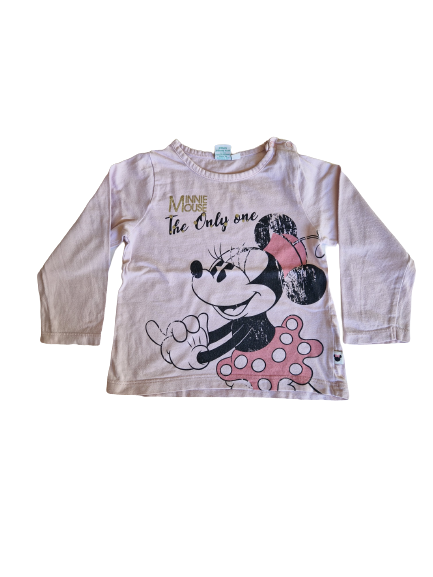 Tee-shirt rose manches longues 18 mois