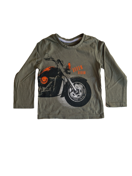 Tee-shirt Kaki manches longues 3 ans