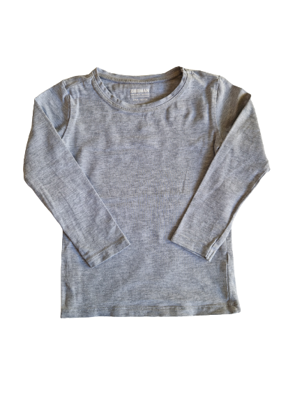 Tee-shirt gris manches longues 24 mois-4 ans