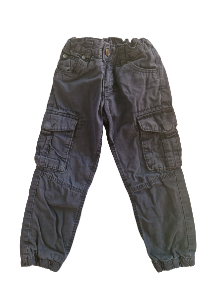 Pantalon bleu doublé taille ajustable 3 ans