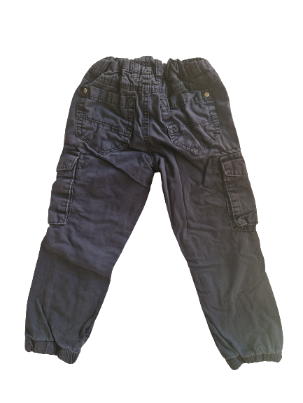 Pantalon bleu doublé taille ajustable 3 ans