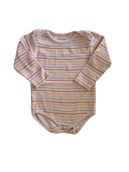 Body blanc rayé 12-18 mois
