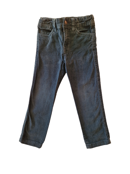 Pantalon vert en velours 3 ans