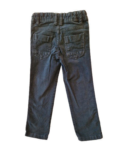 Pantalon vert en velours 3 ans
