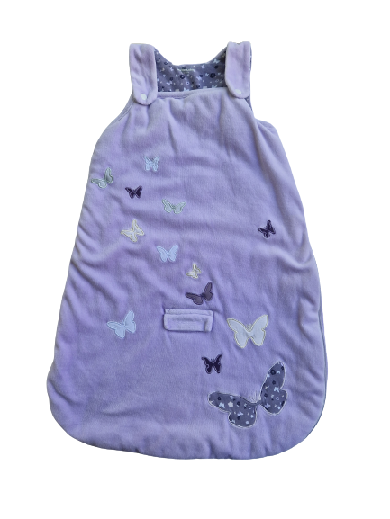 Gigoteuse violette en velours 0-6 mois