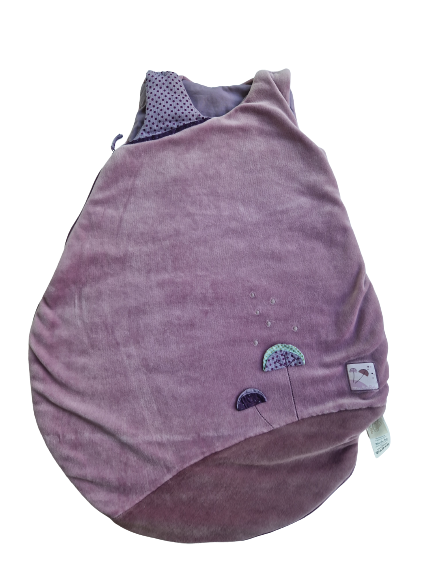 Gigoteuse en velours violine 0-6 mois