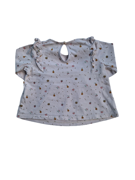 Blouse orangé imprimée 6 mois