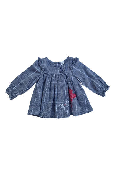 Blouse rayée noire 18 mois