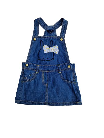 Robe salopette en jean 6 mois