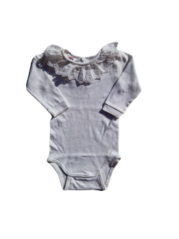 Body blanc col colombine 12 mois