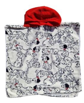Poncho de bain à capuche motif les 101 Dalmatiens 60 X 120
