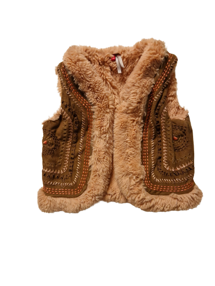 Gilet serveur rose et marron 24 mois