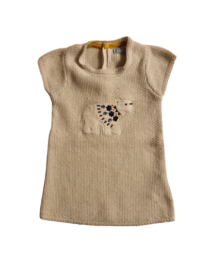 Robe écru fil argenté 3 mois