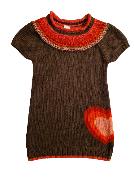 Robe pull marron 6 ans