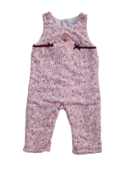 Combinaison blanche et rose doublée 3 mois