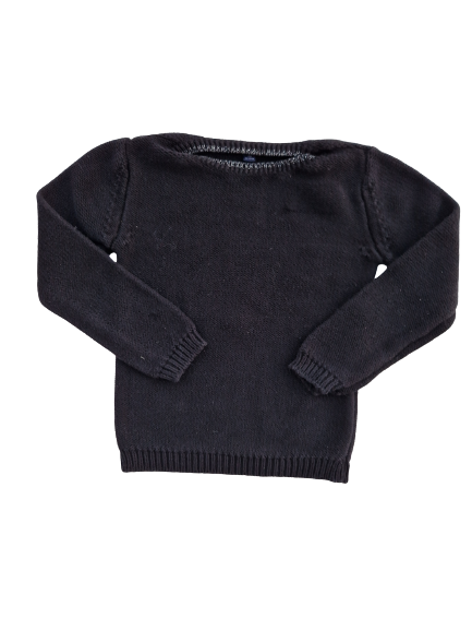 Pull noir en maille 6 ans