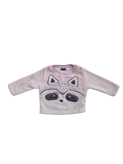 Sweat polaire rose 3-6 mois