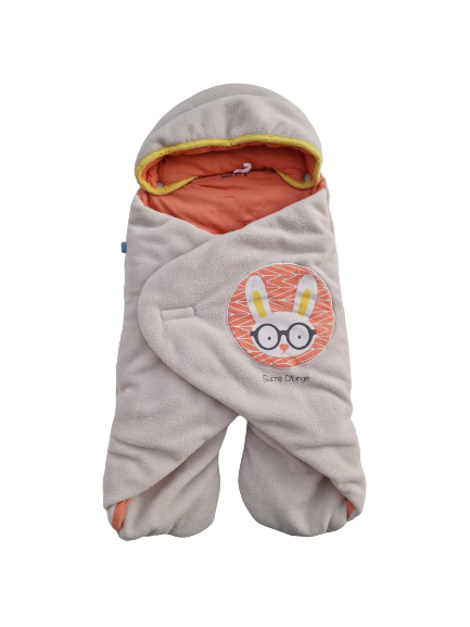 Nid d'ange beige fermeture bande auto-agrippantes 0-6 mois