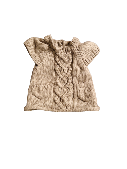 Robe pull marron en maille 1 mois