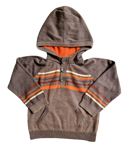 Pull marron en tricot 3 ans
