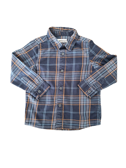 Chemise bleu à carreaux 4 ans