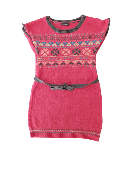 Robe pull rose sans manches 6 ans