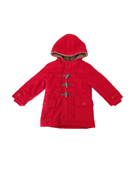 Duffle coat rouge 24 mois