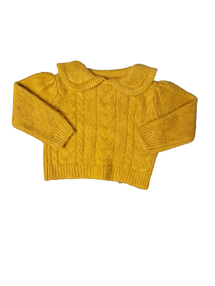 Pull moutarde en maille 3 ans