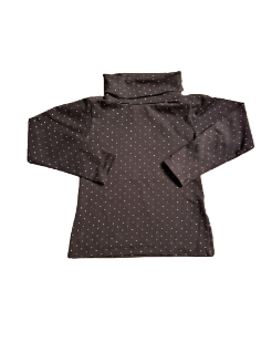 Sous-pull noir à pois gris 6 ans