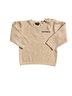 Pull écru en tricot 12 mois