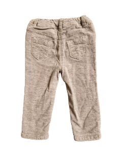 Pantalon gris en velours taille ajustable 18 mois