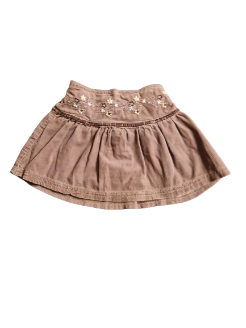 Jupe marron en velours 24 mois