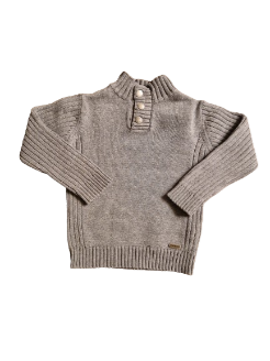 Pull gris en maille 3 ans