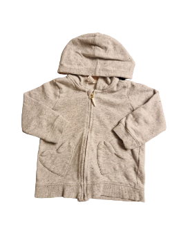 Sweat gris zippé 24 mois