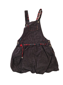 Robe salopette grise doublée 4 ans
