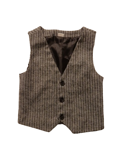 Gilet serveur noir et blanc 3-4 ans