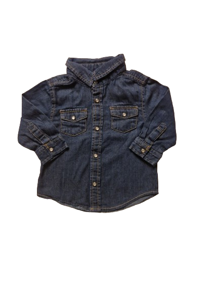 Chemise bleu en jean 6 mois