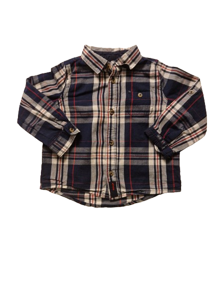 Chemise bleu à carreaux 24 mois