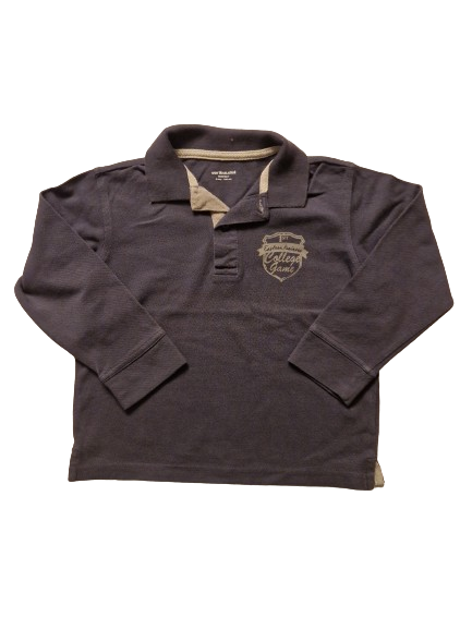 Polo bleu-gris manches longues 5 ans