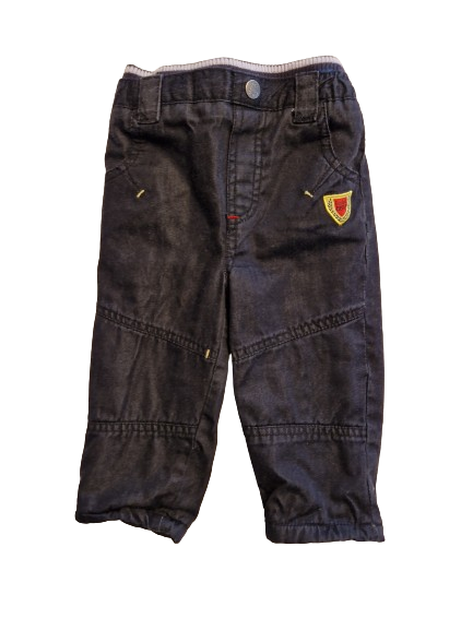 Pantalon noir doublé polaire 12 mois