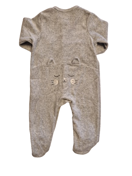 Pyjama gris en velours 12 mois