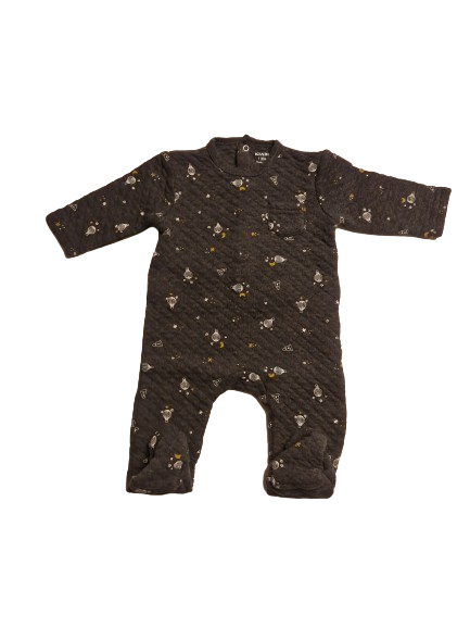 Pyjama gris matelassé 12 mois