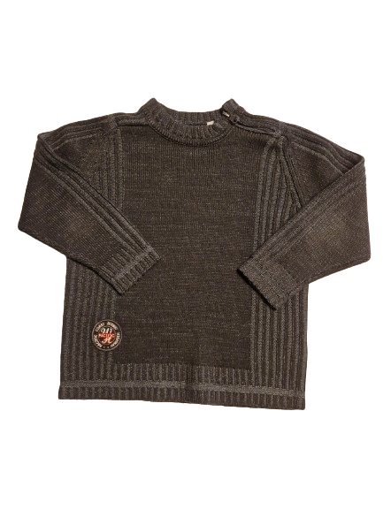 Pull gris en maille 6 ans