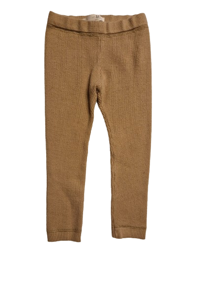 Legging marron en maille  24 mois-3 ans