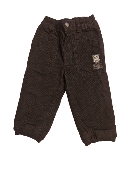 Pantalon noir en velours doublé 18 mois