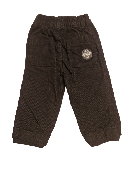 Pantalon noir en velours doublé 18 mois