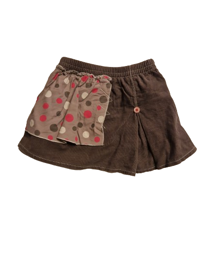 Jupe grise en velours 18 mois