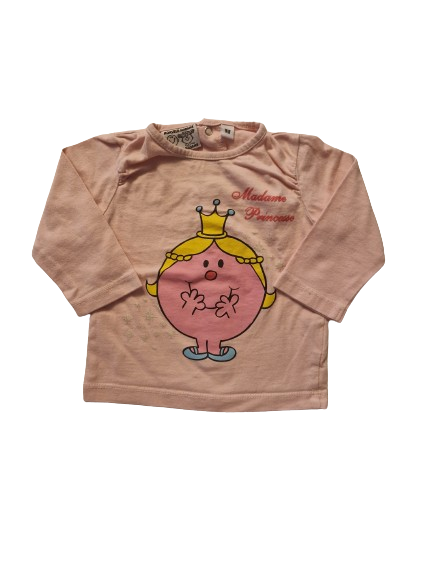 Tee-shirt rose manches longues 9 mois